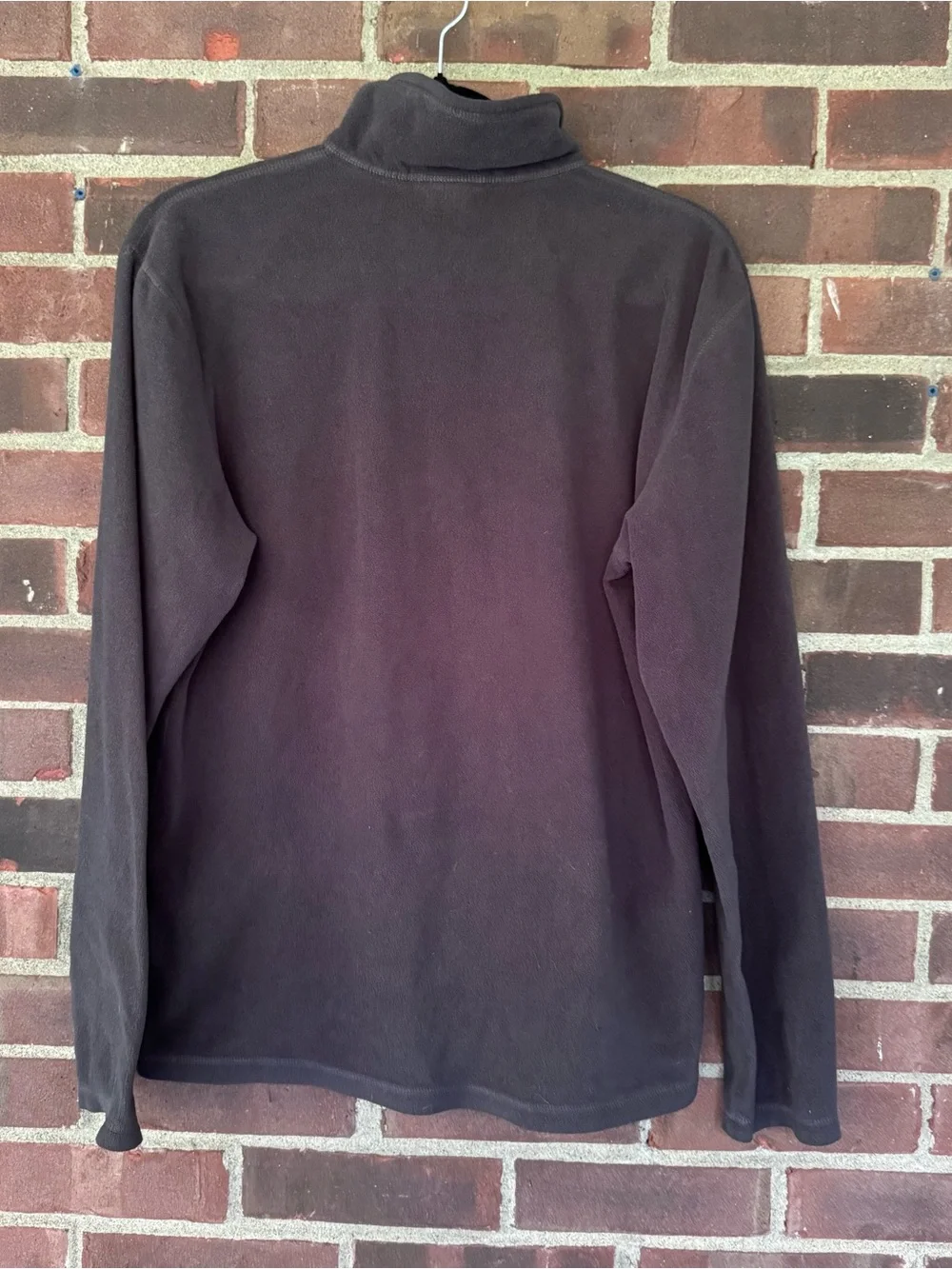 The North Face Mens Small 1/4 Zip Fleece Pullover Black Red Logo Jacket